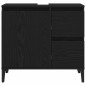vidaXL Set di mobili da bagno in 3 pezzi in legno ingegnerizzato rovere nero