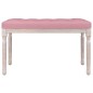 Panca Rosa 80x40x49 cm in Velluto Panca Rosa 80x40x49 cm in Velluto