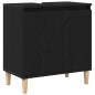 vidaXL Set di Mobili da Bagno in 3 Pezzi Rovere Nero Legno Ingegnierizzato