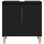 vidaXL Set di Mobili da Bagno in 3 Pezzi Rovere Nero Legno Ingegnierizzato