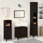 vidaXL Set di Mobili per Bagno in 3 Pezzi Rovere Nero Legno Ingegnerizzato vidaXL Set di Mobili per Bagno in 3 Pezzi Rovere Nero Legno Ingegnerizzato
