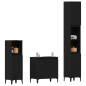 vidaXL Set di Mobili per Bagno in 3 Pezzi Rovere Nero Legno Ingegnerizzato vidaXL Set di Mobili per Bagno in 3 Pezzi Rovere Nero Legno Ingegnerizzato