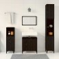 vidaXL Set di Mobili per Bagno in 3 Pezzi Rovere Nero Legno Ingegnerizzato vidaXL Set di Mobili per Bagno in 3 Pezzi Rovere Nero Legno Ingegnerizzato