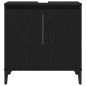 vidaXL Set di Mobili per Bagno in 3 Pezzi Rovere Nero Legno Ingegnerizzato vidaXL Set di Mobili per Bagno in 3 Pezzi Rovere Nero Legno Ingegnerizzato