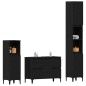 vidaXL Set Mobili Bagno 3 Pezzi Rovere Nero Legno Ingegnerizzato vidaXL Set Mobili Bagno 3 Pezzi Rovere Nero Legno Ingegnerizzato