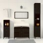 vidaXL Set Mobili Bagno 3 Pezzi Rovere Nero Legno Ingegnerizzato vidaXL Set Mobili Bagno 3 Pezzi Rovere Nero Legno Ingegnerizzato