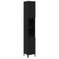 vidaXL Set Mobili Bagno 3 Pezzi Rovere Nero Legno Ingegnerizzato vidaXL Set Mobili Bagno 3 Pezzi Rovere Nero Legno Ingegnerizzato