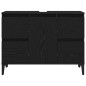 vidaXL Set Mobili Bagno 3 Pezzi Rovere Nero Legno Ingegnerizzato vidaXL Set Mobili Bagno 3 Pezzi Rovere Nero Legno Ingegnerizzato