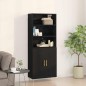 vidaXL Highboard Rovere Nero 69,5x34x180 cm Legno Ingegnerizzato
