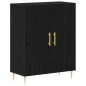 vidaXL Highboard Rovere Nero 69,5x34x180 cm Legno Ingegnerizzato