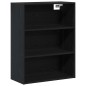 vidaXL Highboard Rovere Nero 69,5x34x180 cm Legno Ingegnerizzato