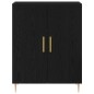 vidaXL Highboard Rovere Nero 69,5x34x180 cm Legno Ingegnerizzato