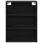 vidaXL Highboard Rovere Nero 69,5x34x180 cm Legno Ingegnerizzato