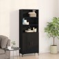 vidaXL Highboard Quercia Nera 69.5x34x180 cm Legno Ingegnerizzato