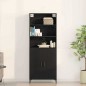 vidaXL Highboard Quercia Nera 69.5x34x180 cm Legno Ingegnerizzato
