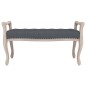 Panca Grigio Scuro 110x45x60 cm in Velluto Panca Grigio Scuro 110x45x60 cm in Velluto
