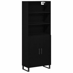 Highboard vidaXL in quercia nera 69.5x34x180 cm in legno ingegnerizzato
