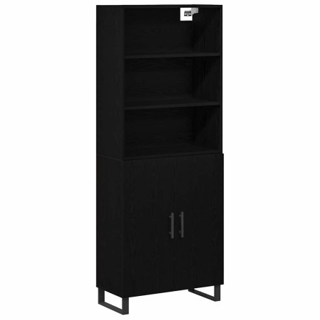 Highboard vidaXL in quercia nera 69.5x34x180 cm in legno ingegnerizzato