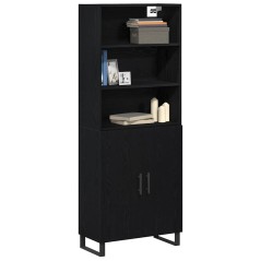 Highboard vidaXL in quercia nera 69.5x34x180 cm in legno ingegnerizzato