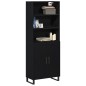 Highboard vidaXL in quercia nera 69.5x34x180 cm in legno ingegnerizzato