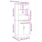 Highboard vidaXL in quercia nera 69.5x34x180 cm in legno ingegnerizzato