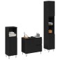 vidaXL Set di Mobili da Bagno in 3 Pezzi Rovere Nero Legno Ingegnerizzato vidaXL Set di Mobili da Bagno in 3 Pezzi Rovere Nero Legno Ingegnerizzato