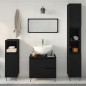 vidaXL Set di Mobili da Bagno in 3 Pezzi Rovere Nero Legno Ingegnerizzato vidaXL Set di Mobili da Bagno in 3 Pezzi Rovere Nero Legno Ingegnerizzato