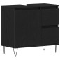 vidaXL Set di Mobili da Bagno in 3 Pezzi Rovere Nero Legno Ingegnerizzato vidaXL Set di Mobili da Bagno in 3 Pezzi Rovere Nero Legno Ingegnerizzato