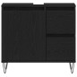 vidaXL Set di Mobili da Bagno in 3 Pezzi Rovere Nero Legno Ingegnerizzato vidaXL Set di Mobili da Bagno in 3 Pezzi Rovere Nero Legno Ingegnerizzato