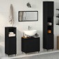 vidaXL Set di Mobili per Bagno in 3 Pezzi Quercia Nera Legno Ingegnerizzato