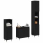 vidaXL Set di Mobili per Bagno in 3 Pezzi Quercia Nera Legno Ingegnerizzato
