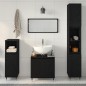 vidaXL Set di Mobili per Bagno in 3 Pezzi Quercia Nera Legno Ingegnerizzato
