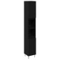 vidaXL Set Mobili Bagno 3 Pezzi Rovere Nero Legno Ingegnerizzato