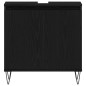 vidaXL Set Mobili Bagno 3 Pezzi Rovere Nero Legno Ingegnerizzato