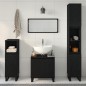 vidaXL Set di mobili per bagno a 3 pezzi in legno ingegnerizzato nero