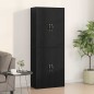 vidaXL Armadi 2 pz Nero Rovere 69,5x34x180 cm in Legno Ingegnerizzato