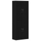 vidaXL Armadi 2 pz Nero Rovere 69,5x34x180 cm in Legno Ingegnerizzato