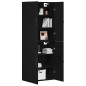 vidaXL Armadi 2 pz Nero Rovere 69,5x34x180 cm in Legno Ingegnerizzato