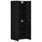vidaXL Armadi 2 pz Nero Rovere 69,5x34x180 cm in Legno Ingegnerizzato