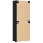 vidaXL Armadi 2 pz Nero Rovere 69,5x34x180 cm in Legno Ingegnerizzato