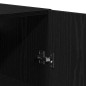vidaXL Armadi 2 pz Nero Rovere 69,5x34x180 cm in Legno Ingegnerizzato