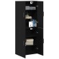 vidaXL Armadi 2 pezzi Nero e Rovere, 69,5x34x180 cm in Legno Ingegnerizzato