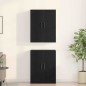 vidaXL Armadi 2 pezzi Nero e Rovere, 69,5x34x180 cm in Legno Ingegnerizzato