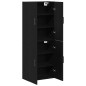 vidaXL Armadi 2 pezzi Nero e Rovere, 69,5x34x180 cm in Legno Ingegnerizzato