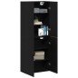 vidaXL Armadi 2 pezzi Nero Rovere 69,5x34x180 cm in Legno Ingegnerizzato