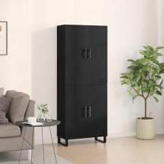 Armadi vidaXL 2 pcs Nero Rovere 69,5x34x180 cm Legno ingegnerizzato