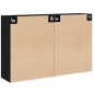 vidaXL Armadi a Muro 2 pz Rovere Nero Legno Ingegnerizzato vidaXL Armadi a Muro 2 pz Rovere Nero Legno Ingegnerizzato