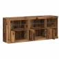 vidaXL Credenza con luci LED Legno vecchio 162x37x67 cm Legno ingegnerizzato