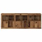 vidaXL Credenza con Luci LED Legno Vecchio 181,5x37x67 cm Legno Ingegnerizzato