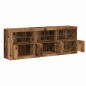 vidaXL Credenza con Luci LED Legno Vecchio 181,5x37x67 cm Legno Ingegnerizzato